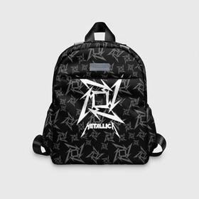 Детский рюкзак 3D с принтом METALLICA в городе Новоалтайск, 100% полиэстер | лямки с регулируемой длиной, сверху петелька, чтобы рюкзак можно было повесить на вешалку. Основное отделение закрывается на молнию, как и внешний карман. Внутри дополнительный карман. По бокам два дополнительных кармашка | Тематика изображения на принте: metallica | metallica logo | rock | метал группа | металл | металлика логотип | музыка | рок | трэш метал | хеви метал