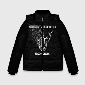 Зимняя куртка для мальчиков 3D с принтом EISBRECHER SCHOCK в городе Новоалтайск, ткань верха — 100% полиэстер; подклад — 100% полиэстер, утеплитель — 100% полиэстер | длина ниже бедра, удлиненная спинка, воротник стойка и отстегивающийся капюшон. Есть боковые карманы с листочкой на кнопках, утяжки по низу изделия и внутренний карман на молнии. 

Предусмотрены светоотражающий принт на спинке, радужный светоотражающий элемент на пуллере молнии и на резинке для утяжки | eisbrecher | metal | rock | schock | метал | рок