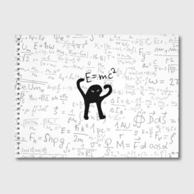 Альбом для рисования с принтом ЪУЪ СЪУКА E=mc2 в городе Новоалтайск, 100% бумага
 | матовая бумага, плотность 200 мг. | Тематика изображения на принте: cat | emc 2 | emc2 | mem | memes | truxkot19 | знаменитые формулы | интернет приколы | кот | мем | мем кот | физика | формулы | ъуъ | ъуъ съука | эйнштейн