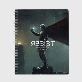Тетрадь с принтом Within Temptation RESIST в городе Новоалтайск, 100% бумага | 48 листов, плотность листов — 60 г/м2, плотность картонной обложки — 250 г/м2. Листы скреплены сбоку удобной пружинной спиралью. Уголки страниц и обложки скругленные. Цвет линий — светло-серый
 | Тематика изображения на принте: metal | rock | within temptation | метал | рок