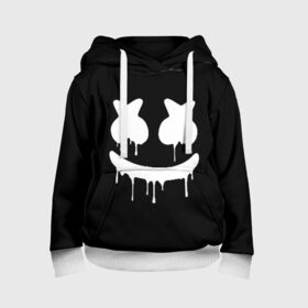 Детская толстовка 3D с принтом MARSHMELLO MELT в городе Новоалтайск, 100% полиэстер | двухслойный капюшон со шнурком для регулировки, мягкие манжеты на рукавах и по низу толстовки, спереди карман-кенгуру с мягким внутренним слоем | america | dj | marshmello | melt | usa | америка | маршмелло
