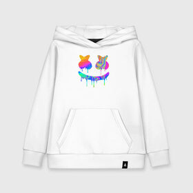 Детская толстовка хлопок с принтом MARSHMELLO MELT в городе Новоалтайск, 100% хлопок | Круглый горловой вырез, эластичные манжеты, пояс, капюшен | america | dj | marshmello | melt | usa | америка | маршмелло