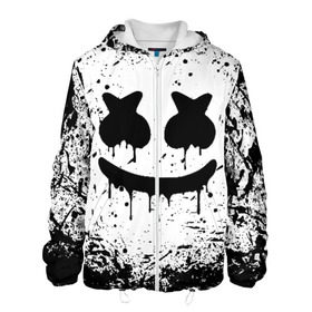Мужская куртка 3D с принтом MARSHMELLO MELT в городе Новоалтайск, ткань верха — 100% полиэстер, подклад — флис | прямой крой, подол и капюшон оформлены резинкой с фиксаторами, два кармана без застежек по бокам, один большой потайной карман на груди. Карман на груди застегивается на липучку | america | dj | marshmello | usa | америка | брызги | краски | маршмелло