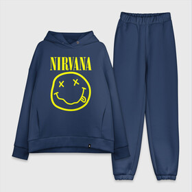 Женский костюм хлопок Oversize с принтом NIRVANA | НИРВАНА в городе Новоалтайск,  |  | nirvana | smile | курт кобейн | нирвана | смайл