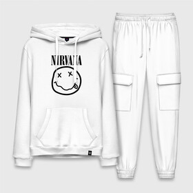 Мужской костюм хлопок с толстовкой с принтом NIRVANA в городе Новоалтайск,  |  | nirvana | smile | курт кобейн | нирвана | смайл
