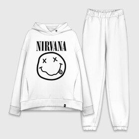 Женский костюм хлопок Oversize с принтом NIRVANA в городе Новоалтайск,  |  | nirvana | smile | курт кобейн | нирвана | смайл