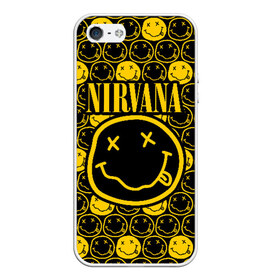 Чехол для iPhone 5/5S матовый с принтом NIRVANA в городе Новоалтайск, Силикон | Область печати: задняя сторона чехла, без боковых панелей | nirvana | smile | курт кобейн | нирвана | смайл