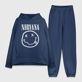 Женский костюм хлопок Oversize с принтом NIRVANA в городе Новоалтайск,  |  | nirvana | smile | курт кобейн | нирвана | смайл