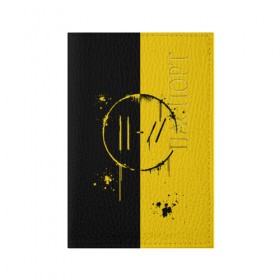 Обложка для паспорта матовая кожа с принтом TWENTY ONE PILOTS в городе Новоалтайск, натуральная матовая кожа | размер 19,3 х 13,7 см; прозрачные пластиковые крепления | 21 pilots | 21p | bandito | blurryface | chlorine | joshua | ned | top | trench | twenty one pilots | tyler | бандито | нэд | тренч