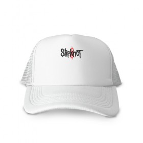 Кепка тракер с сеткой с принтом SLIPKNOT в городе Новоалтайск, трикотажное полотно; задняя часть — сетка | длинный козырек, универсальный размер, пластиковая застежка | slipknot | слипкнот