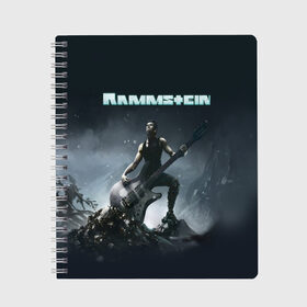 Тетрадь с принтом Rammstein в городе Новоалтайск, 100% бумага | 48 листов, плотность листов — 60 г/м2, плотность картонной обложки — 250 г/м2. Листы скреплены сбоку удобной пружинной спиралью. Уголки страниц и обложки скругленные. Цвет линий — светло-серый
 | du hast | heavy | herzeleid | metal | mutter | rammstein | reise | rosenrot | sehnsucht | till lindemann | группа | метал | рамштайн | рок | тилль линдеманн | хард