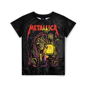 Детская футболка 3D с принтом Metallica в городе Новоалтайск, 100% гипоаллергенный полиэфир | прямой крой, круглый вырез горловины, длина до линии бедер, чуть спущенное плечо, ткань немного тянется | american | death | fly | holds | james hetfield | kirk hammett | lantern | metal band | metallica | moths | music | mysticism | rock | skeleton | skull | американская | держит | джеймс хетфилд | ларс ульрих | летают | метал группа | металлика | мистика | 