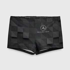 Детские купальные плавки 3D с принтом Mercedes в городе Новоалтайск, Полиэстер 85%, Спандекс 15% | Слитный крой, подклад по переду изделия, узкие бретели | Тематика изображения на принте: amg | mercedes | авто | автомобиль | иномарка | логотип | машина | мерседес | текстура