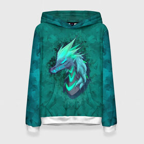 Женская толстовка 3D с принтом Dota 2 (Winter Wyvern) в городе Новоалтайск, 100% полиэстер  | двухслойный капюшон со шнурком для регулировки, мягкие манжеты на рукавах и по низу толстовки, спереди карман-кенгуру с мягким внутренним слоем. | dota | dota 2 | winter wyvern | игра | персонаж