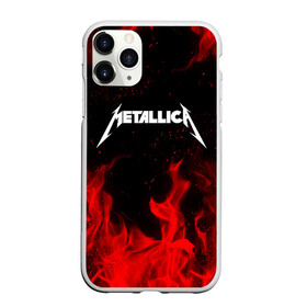 Чехол для iPhone 11 Pro Max матовый с принтом METALLICA (НА СПИНЕ) в городе Новоалтайск, Силикон |  | Тематика изображения на принте: fire | flame | metallica | металлика | огонь | пламя