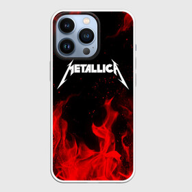 Чехол для iPhone 13 Pro с принтом METALLICA (НА СПИНЕ) в городе Новоалтайск,  |  | fire | flame | metallica | металлика | огонь | пламя
