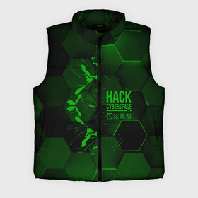 Мужской жилет утепленный 3D с принтом Hack Cyberspace в городе Новоалтайск,  |  | cyberpunk | hack | hack cyberspace | hacker | абстракция | взлом | микросхема | минимализм | программер | программист | сеть | хакер