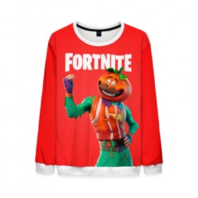 Мужской свитшот 3D с принтом Fortnite (Tomato) в городе Новоалтайск, 100% полиэстер с мягким внутренним слоем | круглый вырез горловины, мягкая резинка на манжетах и поясе, свободная посадка по фигуре | Тематика изображения на принте: fortnite | game | like | mem | skin | skins | tomato | помидор | скин | томат | форнайн | форнайт | фортнайн | фортнайт