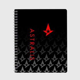 Тетрадь с принтом ASTRALIS в городе Новоалтайск, 100% бумага | 48 листов, плотность листов — 60 г/м2, плотность картонной обложки — 250 г/м2. Листы скреплены сбоку удобной пружинной спиралью. Уголки страниц и обложки скругленные. Цвет линий — светло-серый
 | astralis | awp | counter strike | cs go | cs go global offensive | faze clan | hyper beast | team liquid | астралис | тим ликвид | фейз клан | хайпер бист
