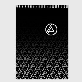 Скетчбук с принтом LINKIN PARK в городе Новоалтайск, 100% бумага
 | 48 листов, плотность листов — 100 г/м2, плотность картонной обложки — 250 г/м2. Листы скреплены сверху удобной пружинной спиралью | Тематика изображения на принте: chester bennington | linkin park | mike shinoda | линкин парк