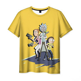 Мужская футболка 3D с принтом Summer, Rick, Morty в городе Новоалтайск, 100% полиэфир | прямой крой, круглый вырез горловины, длина до линии бедер | Тематика изображения на принте: morty | morty smith | portal | rick | rick and morty | rick sanchez | sanchez | smith | морти | морти смит | портал | рик | рик и морти | рик санчез | санчез | смит
