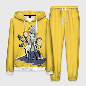 Мужской костюм 3D с принтом Summer, Rick, Morty в городе Новоалтайск, 100% полиэстер | Манжеты и пояс оформлены тканевой резинкой, двухслойный капюшон со шнурком для регулировки, карманы спереди | morty | morty smith | portal | rick | rick and morty | rick sanchez | sanchez | smith | морти | морти смит | портал | рик | рик и морти | рик санчез | санчез | смит