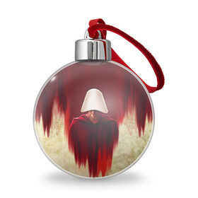 Ёлочный шар с принтом Джун Осборн в городе Новоалтайск, Пластик | Диаметр: 77 мм | the handmaid’s tale | джозефова №2 | джун | джун осборн | маргарет | маргарет этвуд | рассказ служанки | служанка | фредова | элизабет мосс | этвуд