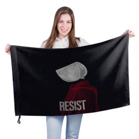 Флаг 3D с принтом Resist в городе Новоалтайск, 100% полиэстер | плотность ткани — 95 г/м2, размер — 67 х 109 см. Принт наносится с одной стороны | the handmaid’s tale | джозефова №2 | джун | джун осборн | маргарет | маргарет этвуд | рассказ служанки | служанка | фредова | элизабет мосс | этвуд
