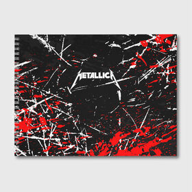 Альбом для рисования с принтом METALLICA в городе Новоалтайск, 100% бумага
 | матовая бумага, плотность 200 мг. | Тематика изображения на принте: metallica | металлика