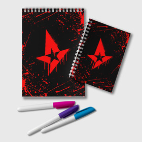 Блокнот с принтом ASTRALIS (РЕДАЧ) в городе Новоалтайск, 100% бумага | 48 листов, плотность листов — 60 г/м2, плотность картонной обложки — 250 г/м2. Листы скреплены удобной пружинной спиралью. Цвет линий — светло-серый
 | Тематика изображения на принте: astralis | awp | counter strike | cs go | cs go global offensive | faze clan | hyper beast | team liquid | астралис | тим ликвид | фейз клан | хайпер бист