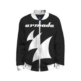 Детский бомбер 3D с принтом Armada Music в городе Новоалтайск, 100% полиэстер | застегивается на молнию, по бокам два кармана без застежек, мягкие манжеты, по низу бомбера и на воротнике — эластичная резинка | armada | armada music | armin | armin van buuren | van buuren