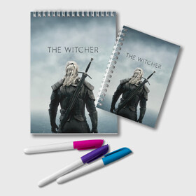 Блокнот с принтом THE WITCHER (Сериал) в городе Новоалтайск, 100% бумага | 48 листов, плотность листов — 60 г/м2, плотность картонной обложки — 250 г/м2. Листы скреплены удобной пружинной спиралью. Цвет линий — светло-серый
 | Тематика изображения на принте: bird | game | games | geralt | hunter | logo | monsters | series | star | the | witcher | wolf | ведьмак | волк | геральт | звезда | игра | игры | лого | медальон | монстры | охотник | птица | сериал | символ