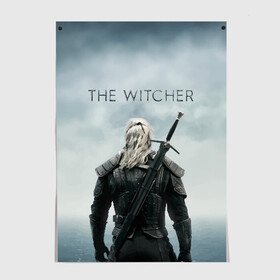 Постер с принтом THE WITCHER (Сериал) в городе Новоалтайск, 100% бумага
 | бумага, плотность 150 мг. Матовая, но за счет высокого коэффициента гладкости имеет небольшой блеск и дает на свету блики, но в отличии от глянцевой бумаги не покрыта лаком | bird | game | games | geralt | hunter | logo | monsters | series | star | the | witcher | wolf | ведьмак | волк | геральт | звезда | игра | игры | лого | медальон | монстры | охотник | птица | сериал | символ