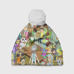 Шапка 3D c помпоном с принтом Rick and Morty в городе Новоалтайск, 100% полиэстер | универсальный размер, печать по всей поверхности изделия | morty | morty smith | portal | rick | rick and morty | rick sanchez | sanchez | smith | морти | морти смит | портал | рик | рик и морти | рик санчез | санчез | смит