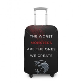 Чехол для чемодана 3D с принтом ВЕДЬМАК - The Worst Monsters в городе Новоалтайск, 86% полиэфир, 14% спандекс | двустороннее нанесение принта, прорези для ручек и колес | bird | game | games | geralt | hunter | logo | monsters | series | star | the | witcher | wolf | ведьмак | волк | геральт | звезда | игра | игры | лого | медальон | монстры | охотник | птица | сериал | символ