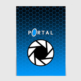 Постер с принтом PORTAL  в городе Новоалтайск, 100% бумага
 | бумага, плотность 150 мг. Матовая, но за счет высокого коэффициента гладкости имеет небольшой блеск и дает на свету блики, но в отличии от глянцевой бумаги не покрыта лаком | glados | half life. | portal | пиктограммы | портал | телепорт