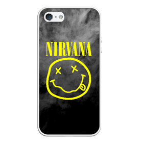 Чехол для iPhone 5/5S матовый с принтом NIRVANA в городе Новоалтайск, Силикон | Область печати: задняя сторона чехла, без боковых панелей | nirvana | smile | курт кобейн | нирвана | смайл
