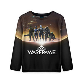 Детский лонгслив 3D с принтом WARFRAME Planet в городе Новоалтайск, 100% полиэстер | длинные рукава, круглый вырез горловины, полуприлегающий силуэт
 | excalibur | game | games | inaros | ivara | logo | lotus | nezha | rhino | saryn | stalker | symbol | tenno | trinity | warframe | варфрейм | игра | игры | лого | лотос | раса | символ | сталкер | тэнно | экзоскелет
