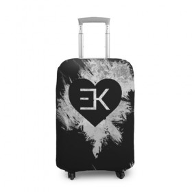 Чехол для чемодана 3D с принтом EGOR KREED - Heart в городе Новоалтайск, 86% полиэфир, 14% спандекс | двустороннее нанесение принта, прорези для ручек и колес | 