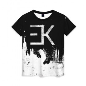 Женская футболка 3D с принтом EGOR KREED - Grunge в городе Новоалтайск, 100% полиэфир ( синтетическое хлопкоподобное полотно) | прямой крой, круглый вырез горловины, длина до линии бедер | black | egor | hip | hop | inc | kreed | logo | pop | rap | star | team | алых | грехи | егор | знают | крид | лого | миллион | настроения | они | поп | роз | рэп | самая | символ | хип | холостяк | хоп | цвет | черный | что