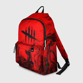 Рюкзак 3D с принтом DEAD BY DAYLIGHT в городе Новоалтайск, 100% полиэстер | лямки с регулируемой длиной, сверху петелька, чтобы рюкзак можно было повесить на вешалку. Основное отделение закрывается на молнию, как и внешний карман. Внутри два дополнительных кармана, один из которых закрывается на молнию. По бокам два дополнительных кармашка | dbd | dead by daylight | survival horror | дбд | мертвы к рассвету