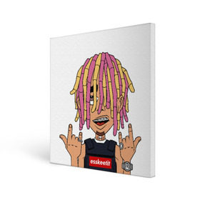 Холст квадратный с принтом Lil Pump в городе Новоалтайск, 100% ПВХ |  | esskeetit | gazzy garcia | gucci gang | lil pump | lilpump | газзи гарсия | лил памп | рэп | рэпер | эшкере