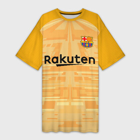 Платье-футболка 3D с принтом Ter Stegen home gk 19 20 в городе Новоалтайск,  |  | barcelona | champions league | spain | ter stegen | барселона | испания | лига чемпионов | тер штеген