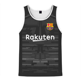 Мужская майка 3D с принтом Ter Stegen away gk 19-20 в городе Новоалтайск, 100% полиэстер | круглая горловина, приталенный силуэт, длина до линии бедра. Пройма и горловина окантованы тонкой бейкой | barcelona | champions league | spain | ter stegen | барселона | испания | лига чемпионов | тер штеген