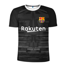 Мужская футболка 3D спортивная с принтом Ter Stegen away gk 19-20 в городе Новоалтайск, 100% полиэстер с улучшенными характеристиками | приталенный силуэт, круглая горловина, широкие плечи, сужается к линии бедра | barcelona | champions league | spain | ter stegen | барселона | испания | лига чемпионов | тер штеген