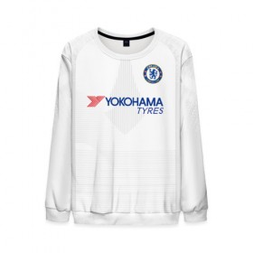 Мужской свитшот 3D с принтом Chelsea away 19-20 в городе Новоалтайск, 100% полиэстер с мягким внутренним слоем | круглый вырез горловины, мягкая резинка на манжетах и поясе, свободная посадка по фигуре | champions | chelsea | england | league | англия | лига | челси | чемпионов