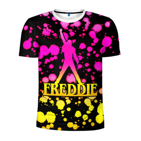 Мужская футболка 3D спортивная с принтом Freddie в городе Новоалтайск, 100% полиэстер с улучшенными характеристиками | приталенный силуэт, круглая горловина, широкие плечи, сужается к линии бедра | bohemian | brian | freddie | john | mercury | must go on | queen | rhapsody | roger | taylor | the miracle | the show | богемская | рапсодия | роджер тейлор | фредди меркьюри