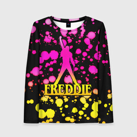 Женский лонгслив 3D с принтом Freddie в городе Новоалтайск, 100% полиэстер | длинные рукава, круглый вырез горловины, полуприлегающий силуэт | bohemian | brian | freddie | john | mercury | must go on | queen | rhapsody | roger | taylor | the miracle | the show | богемская | рапсодия | роджер тейлор | фредди меркьюри