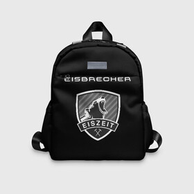 Детский рюкзак 3D с принтом EISBRECHER в городе Новоалтайск, 100% полиэстер | лямки с регулируемой длиной, сверху петелька, чтобы рюкзак можно было повесить на вешалку. Основное отделение закрывается на молнию, как и внешний карман. Внутри дополнительный карман. По бокам два дополнительных кармашка | eisbrecher | metal | rock | метал | рок