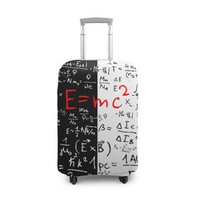 Чехол для чемодана 3D с принтом E=mc2 в городе Новоалтайск, 86% полиэфир, 14% спандекс | двустороннее нанесение принта, прорези для ручек и колес | emc 2 | emc2 | знаменитые формулы | физика | формулы | эйнштейн